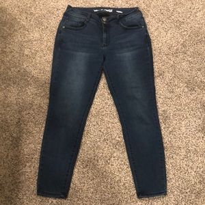 Womens Wallflower Blue Skinny Jeans Short